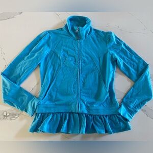 Athleta turquoise blue Women's Jacket zip-up track jacket. Small